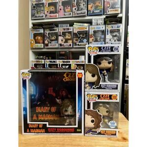 3 Ozzy Osbourne Funko Pops EXC White Purple Fringe 356 332 Diary Madman Album 12